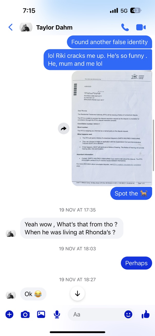 RTA letter